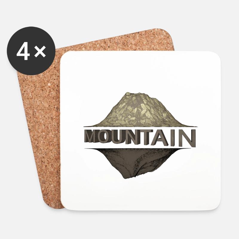 Mountain - Coasters (set of 4) - white