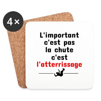 quelle importance ?? - Dessous de verre (lot de 4) - blanc - Devant