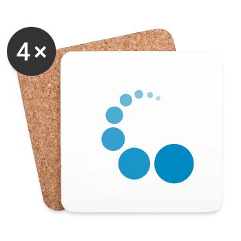 CIRCIRCLE BLUE - Dessous de verre (lot de 4) - blanc - Devant