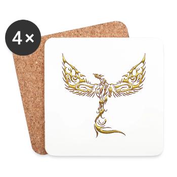 Eagles-Eagles-Eagles-Eagles-Bird-Bird - Coasters (set of 4) - white - Front