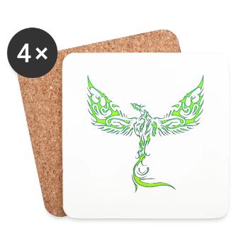 Aigles-Aigles-Aigles-Aigles-Oiseau-Oiseau - Dessous de verre (lot de 4) - blanc - Devant