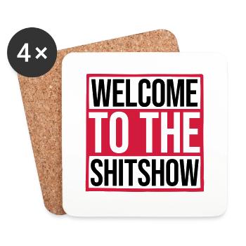 Drôle de dire Shitshow - Dessous de verre (lot de 4) - blanc - Devant