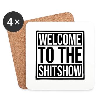 Drôle de dire Shitshow - Dessous de verre (lot de 4) - blanc - Devant