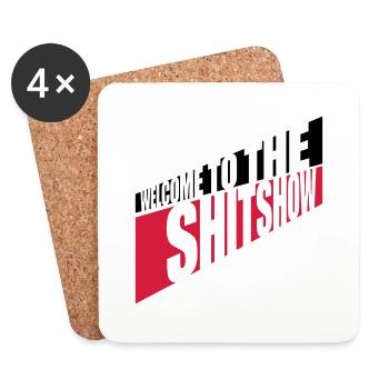 Frech Welcome Shitshow - Untersetzer (4er-Set) - Weiß - Vorne