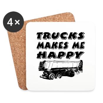 Truck - Untersetzer (4er-Set) - Weiß - Vorne