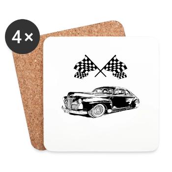 Auto - Untersetzer (4er-Set) - Weiß - Vorne