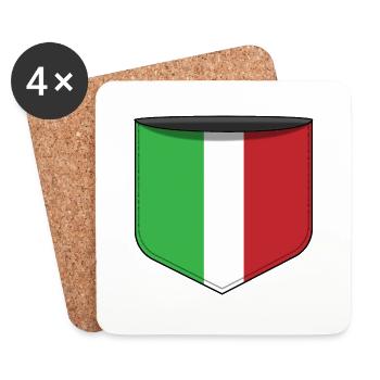 Poche Italie - Dessous de verre (lot de 4) - blanc - Devant