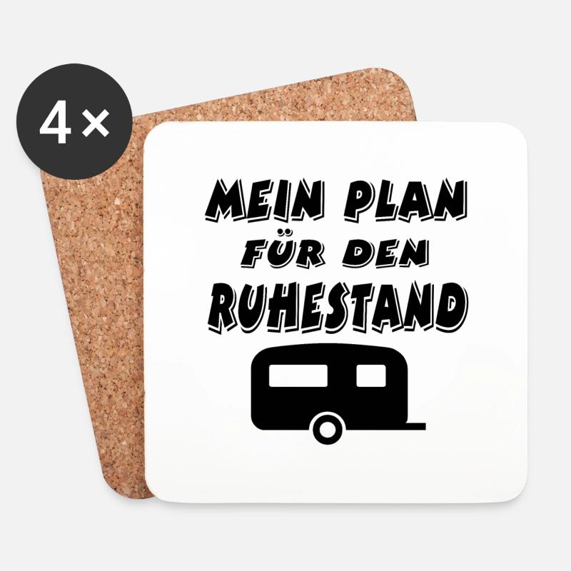 Camping - Untersetzer (4er-Set) - Weiß