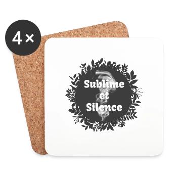 sublime et silence . - Dessous de verre (lot de 4) - blanc - Devant