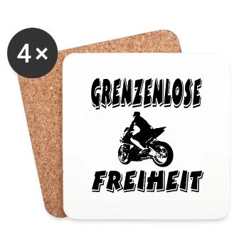Motorrad - Untersetzer (4er-Set) - Weiß - Vorne
