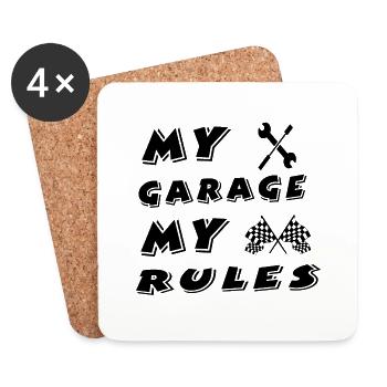 Garage - Untersetzer (4er-Set) - Weiß - Vorne