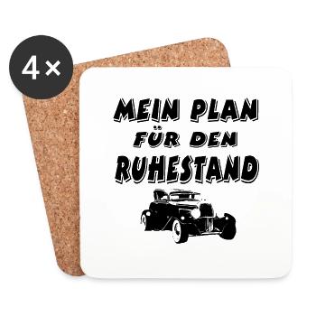 Auto - Untersetzer (4er-Set) - Weiß - Vorne