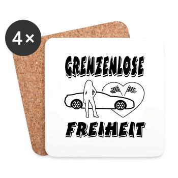 Auto - Untersetzer (4er-Set) - Weiß - Vorne