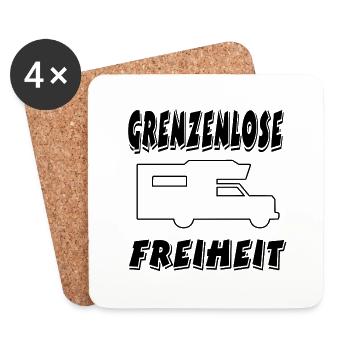 Camping - Untersetzer (4er-Set) - Weiß - Vorne
