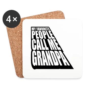 People Call Me Grandpa - Untersetzer (4er-Set) - Weiß - Vorne