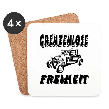 Auto - Untersetzer (4er-Set) - Weiß - Vorne