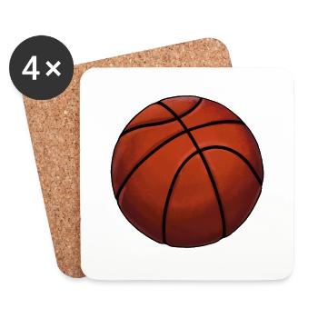 Basketball Sticker Sport Lovers Basketball Players - Coasters (set of 4) - white - Front