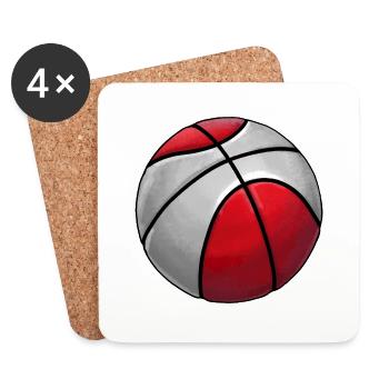 Cool Basketball Sticker Basketball Club - Coasters (set of 4) - white - Front