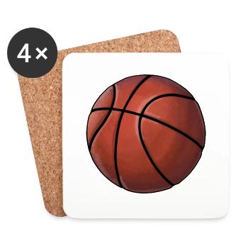 Basketball Lovers Basketball Stickers - Coasters (set of 4) - white - Front