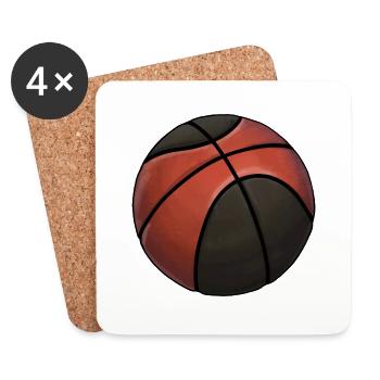 Basketball Sticker Basketball Lovers - Coasters (set of 4) - white - Front