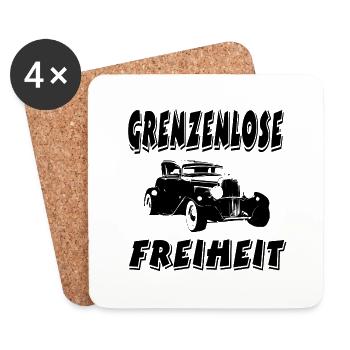 Auto - Untersetzer (4er-Set) - Weiß - Vorne
