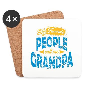 People Call Me Grandpa - Coasters (set of 4) - white - Front