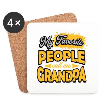 People Call Me Grandpa - Coasters (set of 4) - white - Front