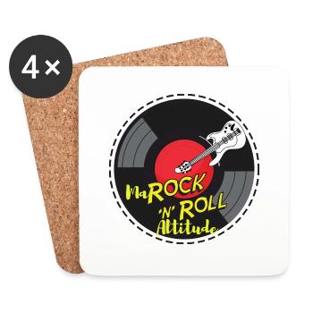 Marock n roll Attitude - Dessous de verre (lot de 4) - blanc - Devant