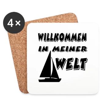 Segeln - Untersetzer (4er-Set) - Weiß - Vorne