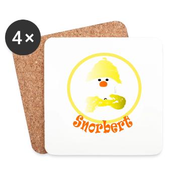 Snorbert le bonhomme de neige - Dessous de verre (lot de 4) - blanc - Devant