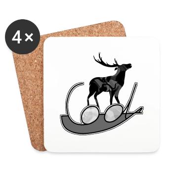 Deer - Coasters (set of 4) - white - Front