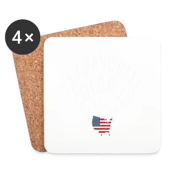 Ma couleur préférée est la liberté - Dessous de verre (lot de 4) - blanc - Devant