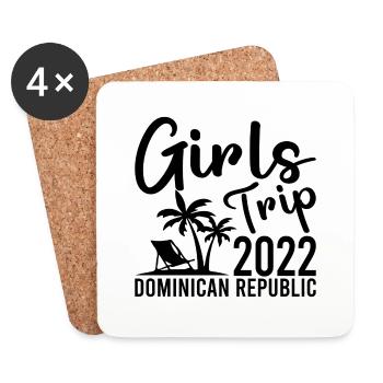 Girls Trip 2022 Dominican Republic - Untersetzer (4er-Set) - Weiß - Vorne