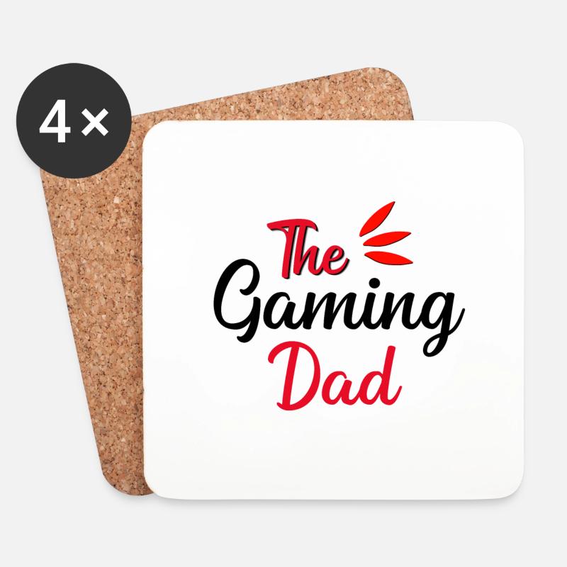 The gaming Dad - Untersetzer (4er-Set) - Weiß