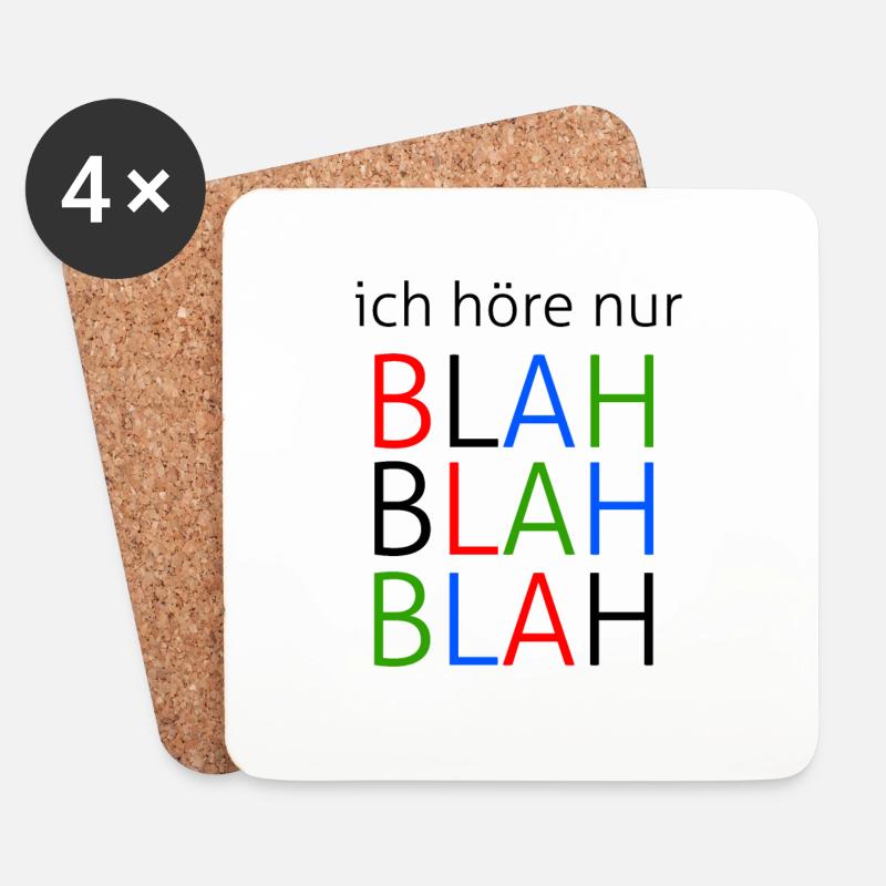 Ich höre nur BLAH BLAH BLAH - Untersetzer (4er-Set) - Weiß