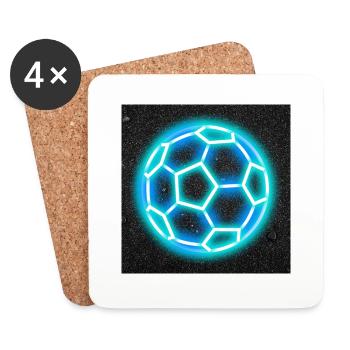 Football - Dessous de verre (lot de 4) - blanc - Devant