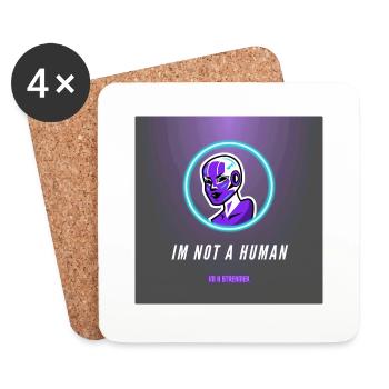 Im not a human - Untersetzer (4er-Set) - Weiß - Vorne
