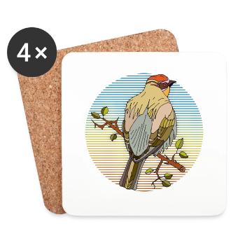 Bird - Coasters (set of 4) - white - Front