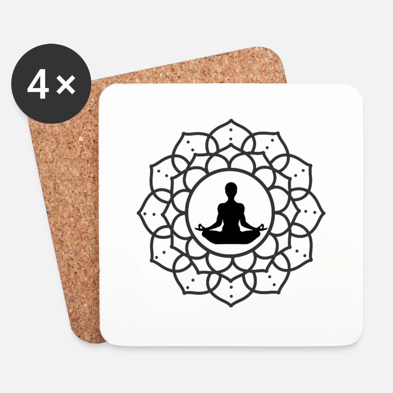 Yoga for Life one - Untersetzer (4er-Set) - Weiß