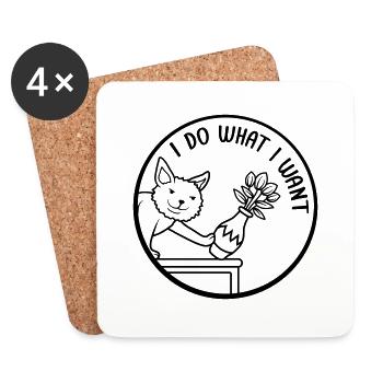 Do what I want - Coasters (set of 4) - white - Front