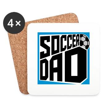 Logo Design Soccer Dad - Coasters (set of 4) - white - Front
