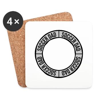 Ring Soccer Dad Logo - Untersetzer (4er-Set) - Weiß - Vorne
