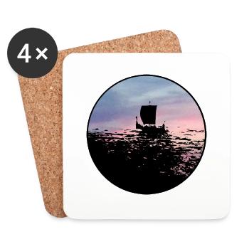 dragon boat - Coasters (set of 4) - white - Front