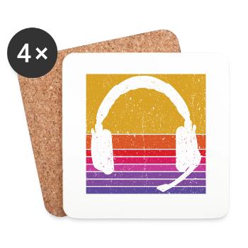 Gambling Listen Gaming Gamer Gift Gambler - Coasters (set of 4) - white - Front