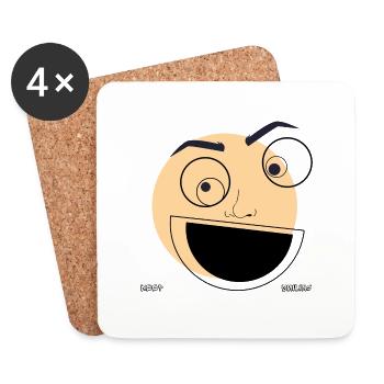 KEEP SMILING - Untersetzer (4er-Set) - Weiß - Vorne