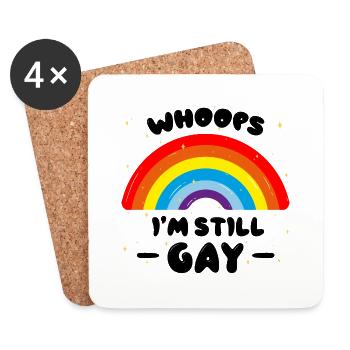 Whoopsy I'M STILL GAY - Coasters (set of 4) - white - Front