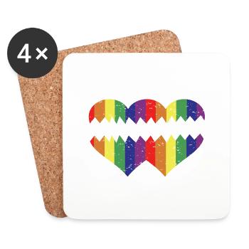Je te vois je t’aime je t’accepte - Dessous de verre (lot de 4) - blanc - Devant