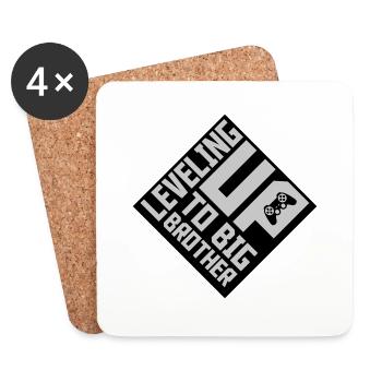 Leveling up big brother - Coasters (set of 4) - white - Front