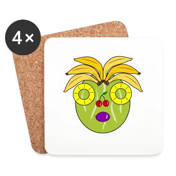 Crazy fruits - Untersetzer (4er-Set) - Weiß - Vorne