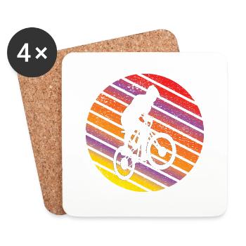 Vélo VTT Vélo Tour Cyclisme Cyclisme - Dessous de verre (lot de 4) - blanc - Devant